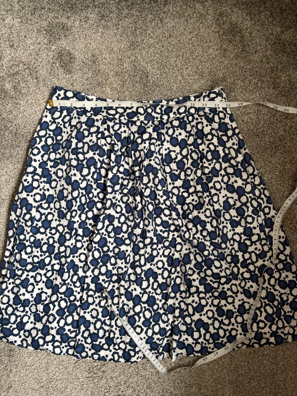 Brooks Brothers Blue and White Floral Print Skirt